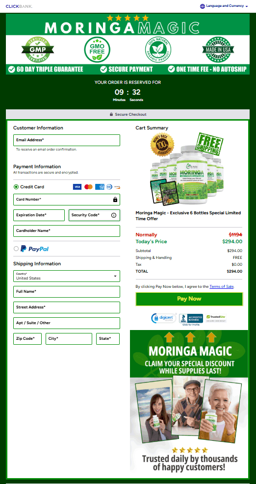 Moringa Magic Checkout